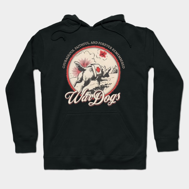 War Dogs - WW2 First Aid Animals Tribute Hoodie by Distant War